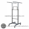 mobile clothes stand/steel garment rack/clothing store furniture